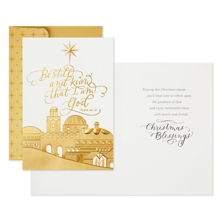 Town of Bethlehem Religious Boxed Christmas Cards, Pack of 16