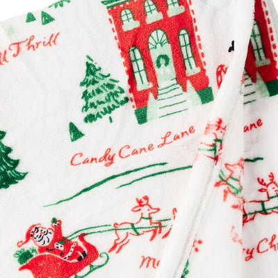 Holiday Toile Throw Blanket, 50x60