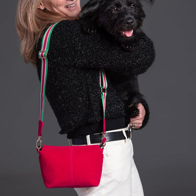 Emily Crossbody - Pink Velvet