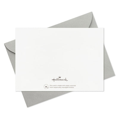 Gold Bee and Dots on White Assorted Blank Flat Thank You Note Cards in Caddy, Pack of 40
