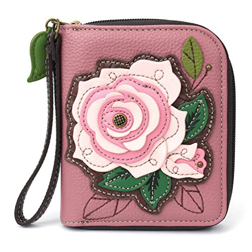 Zip-Around Wallet- Rose