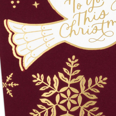 Dove of Peace on Burgundy Religious Boxed Christmas Cards, Pack of 16