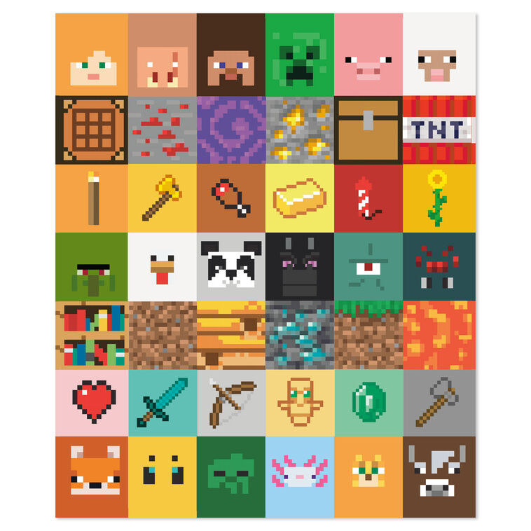 Minecraft Game Icons Throw Blanket, 51x62