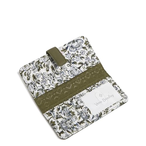 Vera Bradley Finley Wallet with RFID protection in Climbing Ivy Green featuring 13 card slots and bill pockets
