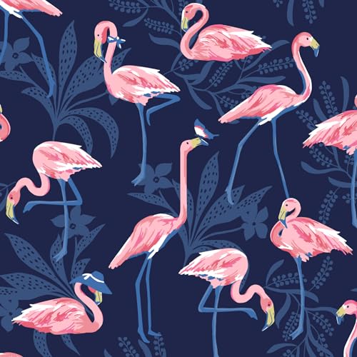 Vera Bradley RFID Finley Wallet in Flamingo Party pattern, slim cotton wallet with card slots