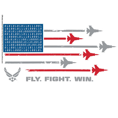Air Force Fly Fight Win Double Walled Insulated Travel Tumbler, Classic - 24oz