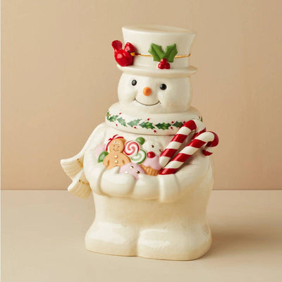 Holiday figural cookie jar & lid