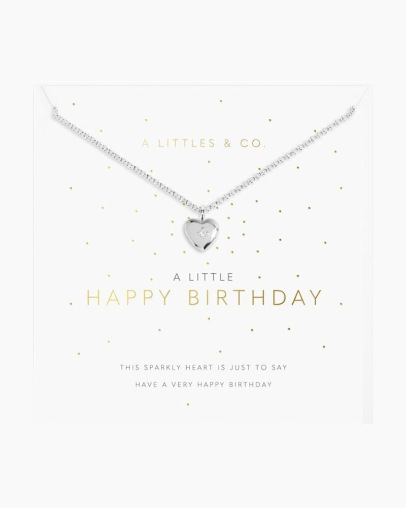 a Little "Happy Birthday" Necklace in Silver
