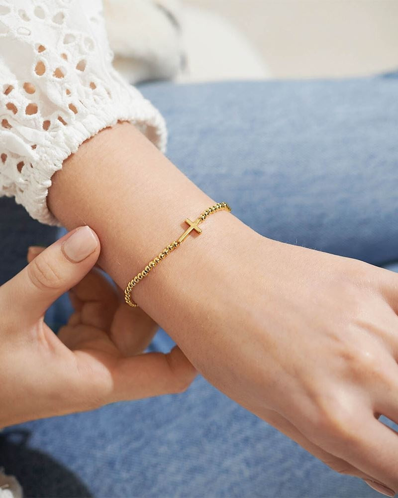a Little "Faith" Bracelet in Gold