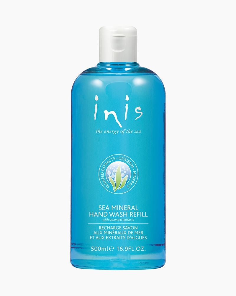 Inis Energy of the Sea Mineral Hand Wash Refill 16.9 oz, ocean-fresh scented soap with sea minerals to cleanse and nourish hands.