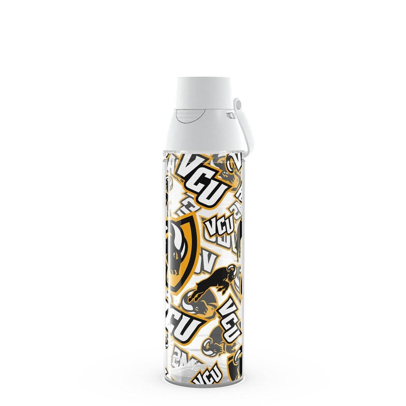 Tervis VCU Rams 24oz Venture Lite Water Bottle featuring all-over graphics, chug and straw spouts, and a comfort handle.