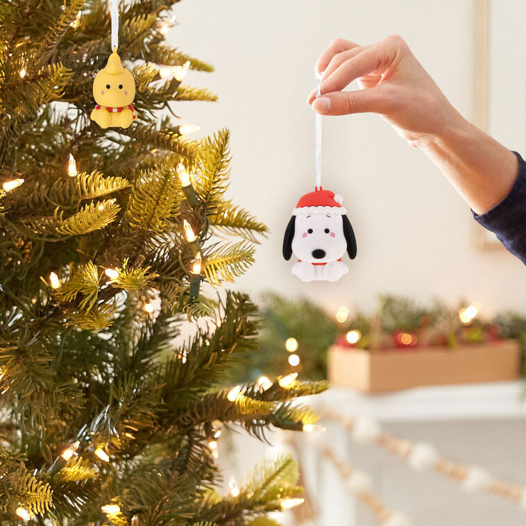 Peanuts® Holiday Snoopy and Woodstock Magnetic Hallmark Ornaments, Set of 2