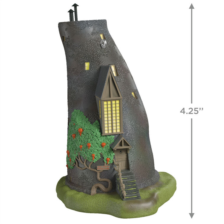 Lovegood House ornament, Harry Potter, tall brown magical home, windows, greenery, Hallmark Keepsake, Christmas tree decoration.