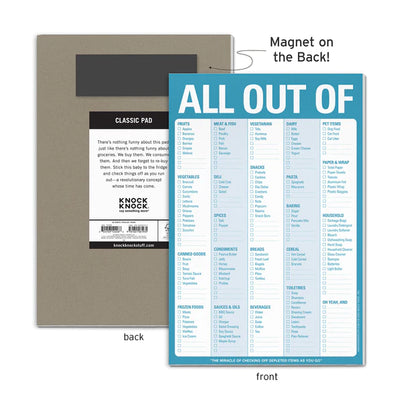 Classic Pads- All Out Of Pad (with magnet)(Blue) – Banner's Hallmark