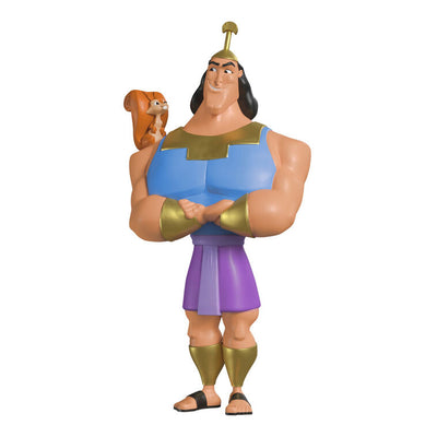 Kronk from The Emperor's New Groove holding Bucky the squirrel Christmas ornament, Hallmark Keepsake, Disney, 2025 limited edition.