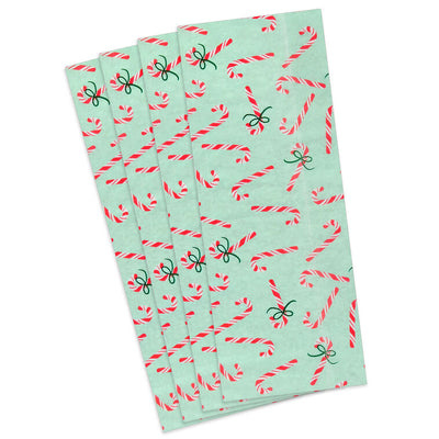 Peppermint-Scented Candy Canes on Green Christmas Tissue Paper, 4 sheets