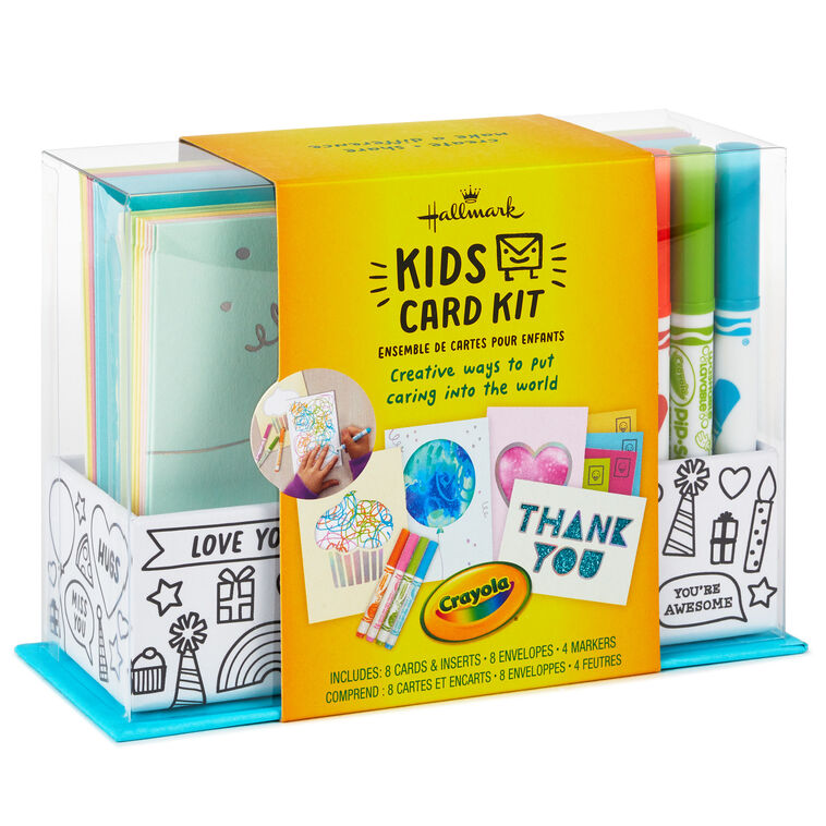Crayola Kids Card Kit With Markers in Caddy, Pack of 8