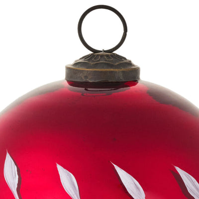 Red Glass Ball Ornament Pine-Scented Candle, 4"