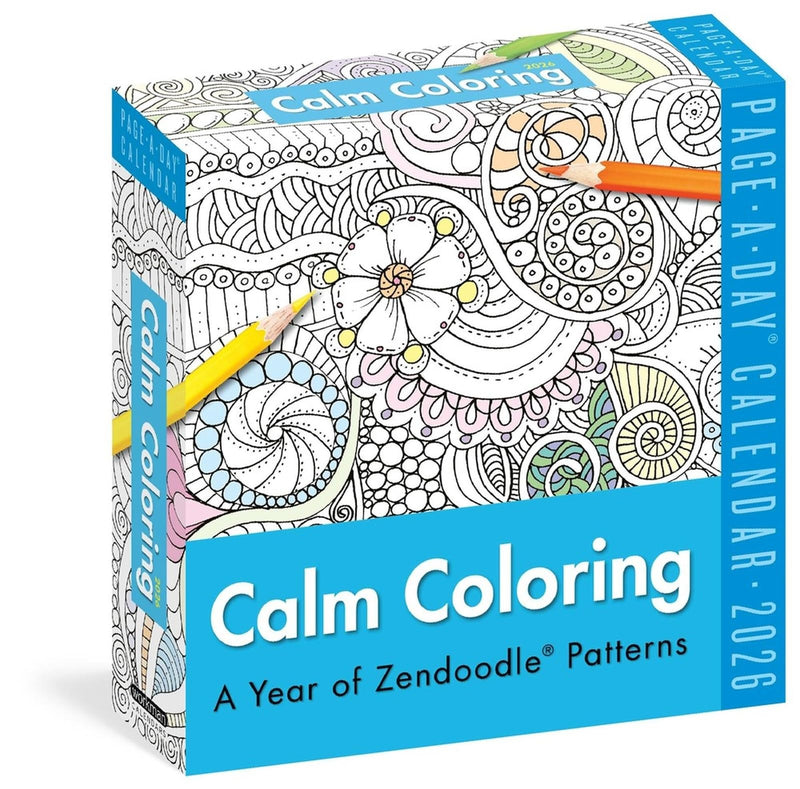 Calm Coloring 2026 Page-a-Day Desk Calendar