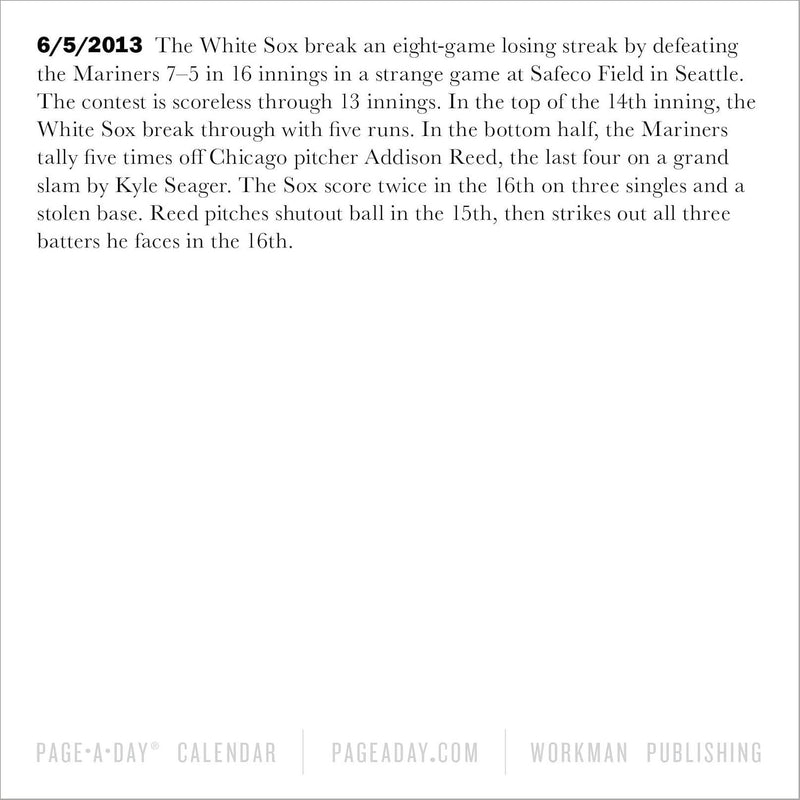 365 Sports Facts 2026 Page-a-Day Desk Calendar