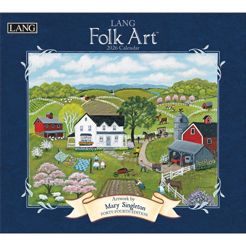 Lang Folk Art 2026 Wall Calendar by Mary Singleton