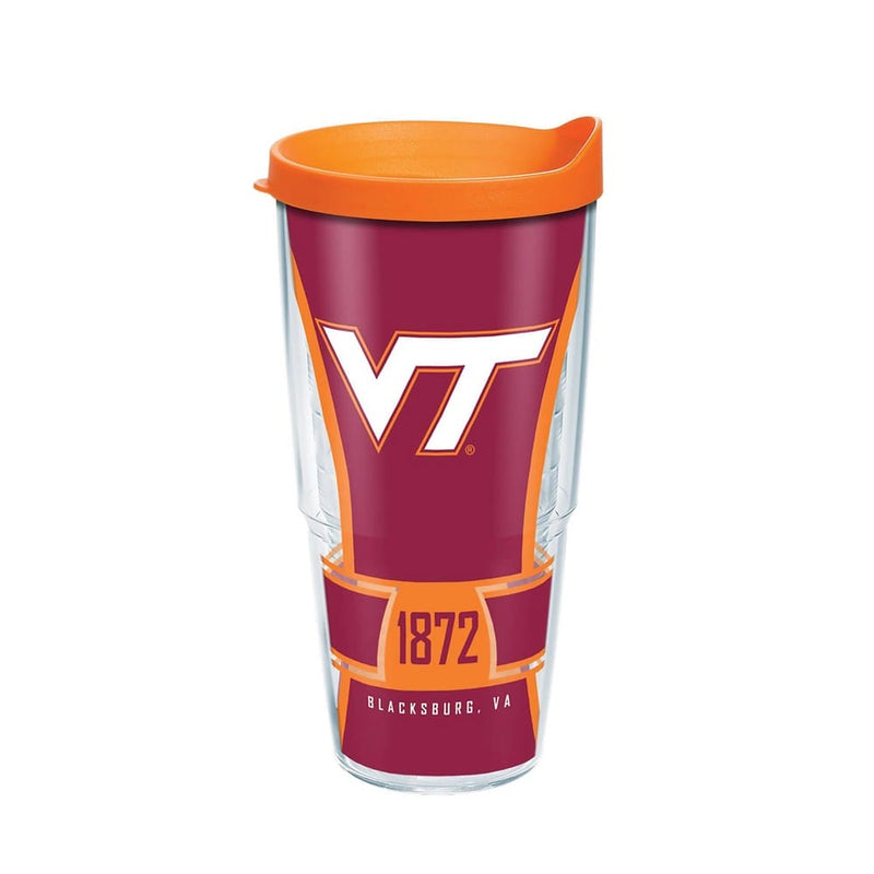 Tervis Virginia Tech Hokies 24oz Spirit Classic tumbler with wrap-around graphics and insulated double-wall construction.