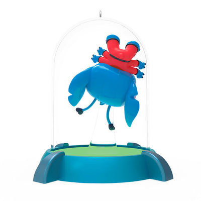 Lilo & Stitch Experiment 626 Funko POP! ornament trapped in prison capsule with light-up base, Disney keepsake.


