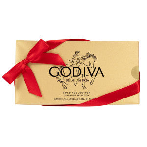 Gold Ballotin with Red Ribbon - 8-Piece