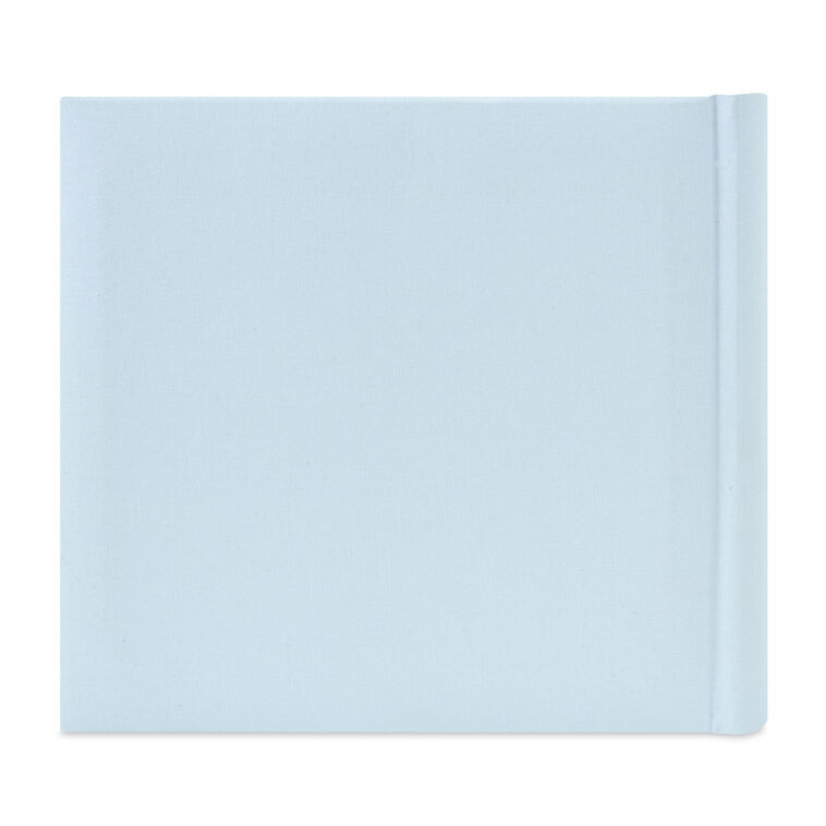 Gather Happy Memories Gold on Light Blue Linen Photo Album