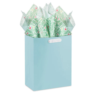 Light Blue/Boughs and Dots 2-Pack Holiday Tissue Paper, 6 sheets