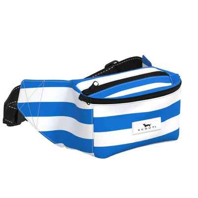 Scout Hipster fanny pack in Swim Lane print with adjustable belt, two zippered compartments, and compact, durable poly canvas design.