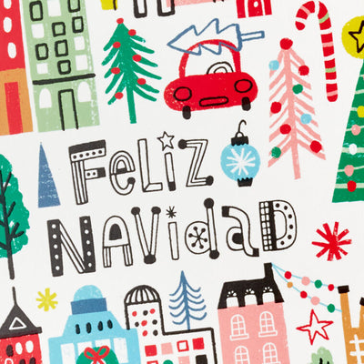 Festive Cityscape Boxed Christmas Cards, Pack of 16