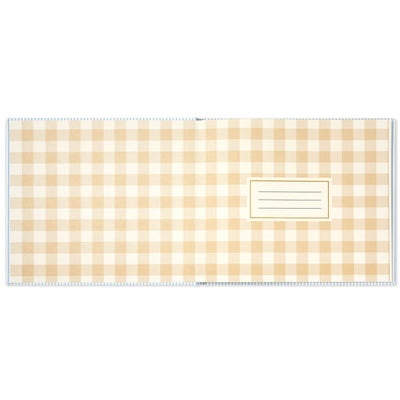 So Happy You're Here Blue and White Striped Guest Book