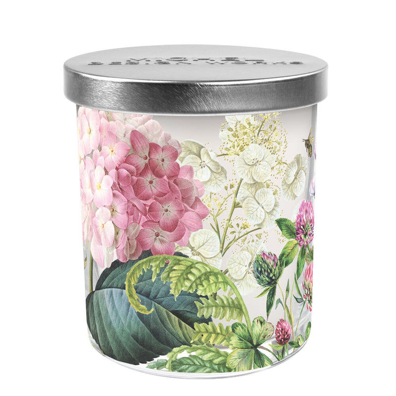 Wild Hydrangea Decorative Glass Candle