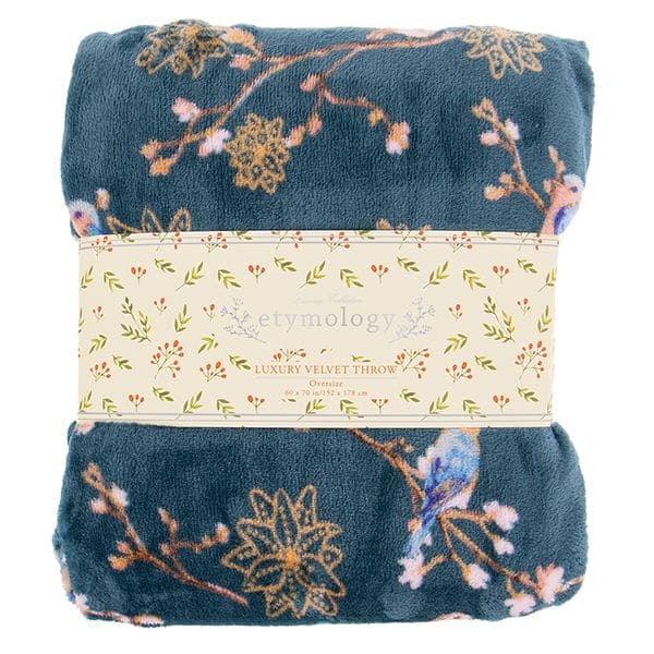 Floral Luxury Velvet Throw Blanket