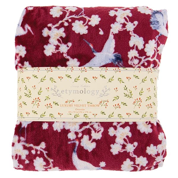 Floral Luxury Velvet Throw Blanket