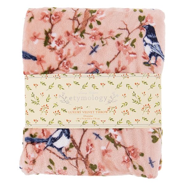 Floral Luxury Velvet Throw Blanket