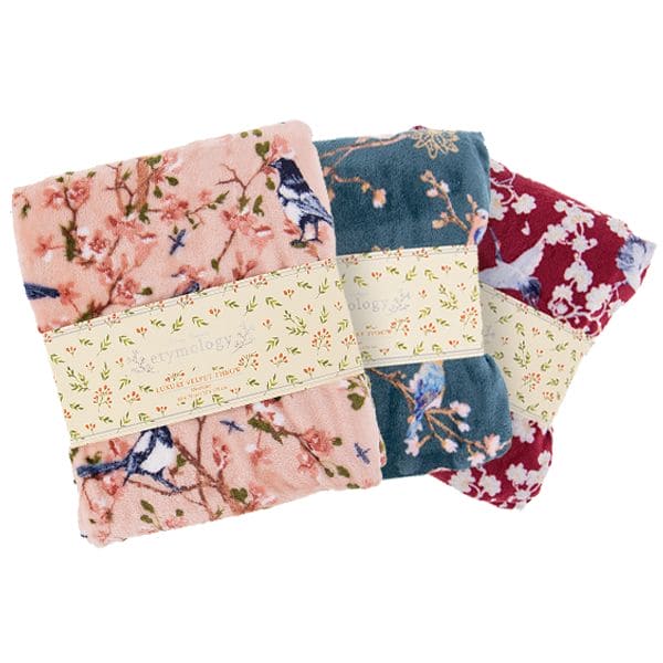 Floral Luxury Velvet Throw Blanket