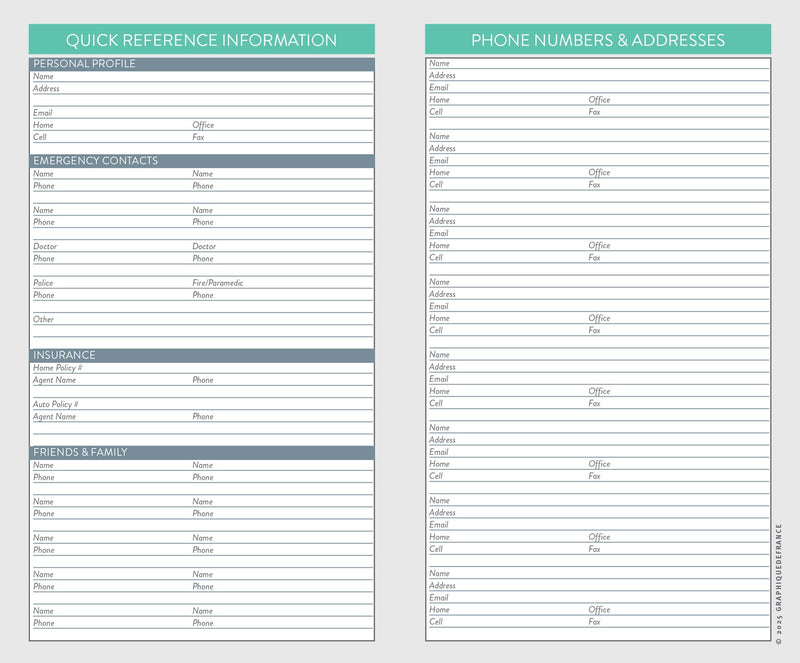 Typographic 2-Year Pocket Planner