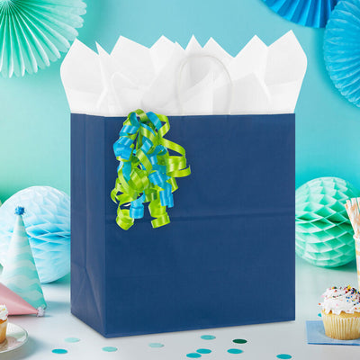 Hallmark gift bow with aqua and light green crimped curls for vibrant gift wrapping.