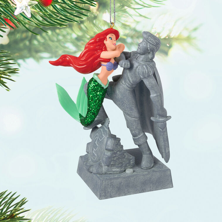 Ariel Christmas ornament gazing at Prince Eric&