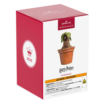 Mandrake ornament, Harry Potter magical plant in terra-cotta pot, sound feature, Hallmark Keepsake, Christmas tree decoration.