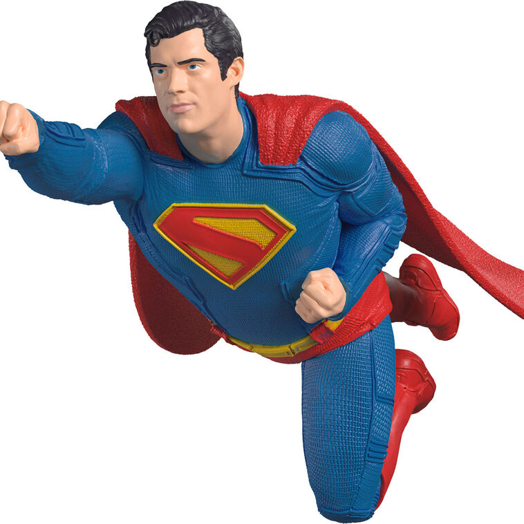 Superman ornament, DC Comics hero in blue and red suit, flying pose, Hallmark Keepsake, Christmas tree decoration, Man of Steel collectible.