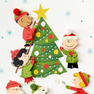 Peanuts Christmas Tree Decorating Boxed Christmas Cards, Pack of 10