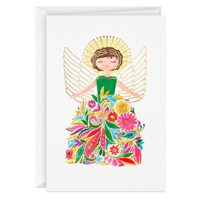 UNICEF Floral Angel Boxed Christmas Cards, Pack of 12