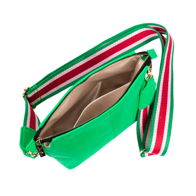 Emily Crossbody - Green Velvet