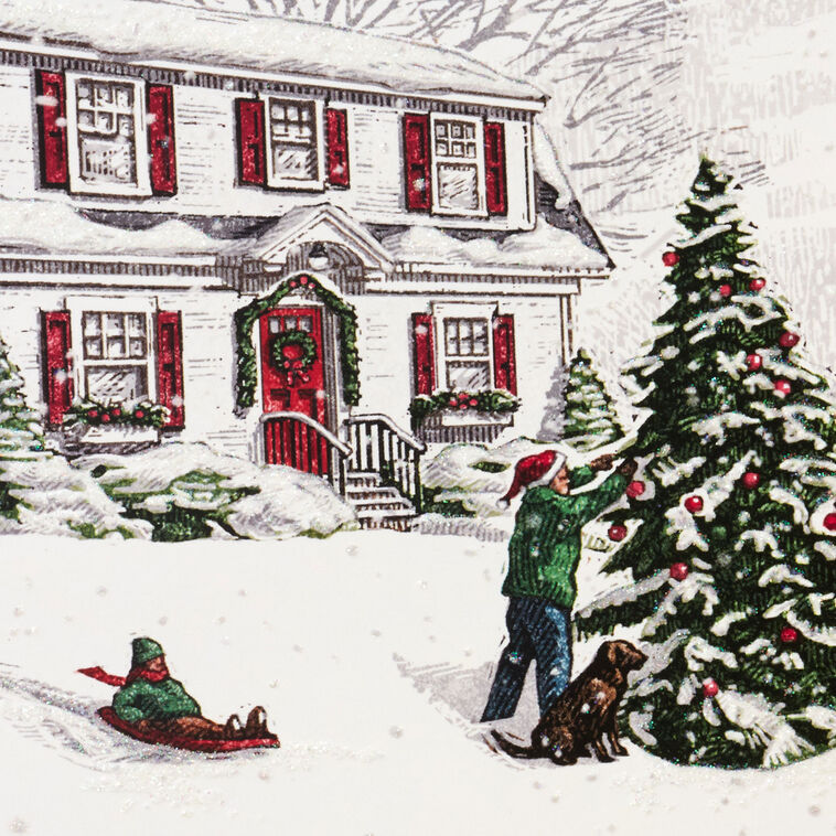 Classic Home Boxed Christmas Cards, Pack of 40
