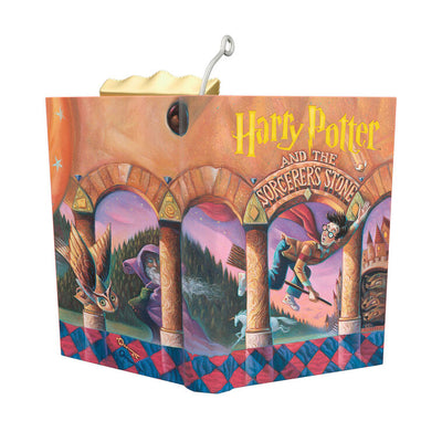 Mirror of Erised ornament, Harry Potter sees parents, book-shaped design, Hallmark Keepsake, Christmas tree decoration, literary collectible.