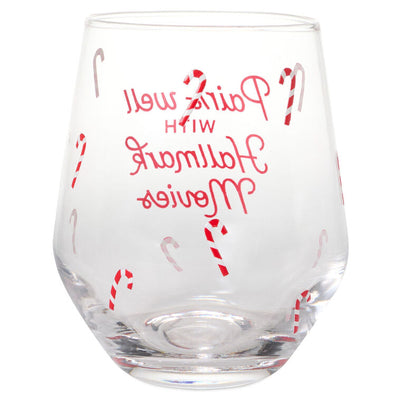 Hallmark Channel Pairs Well With Hallmark Movies Stemless Wine Glass, 14.5 oz