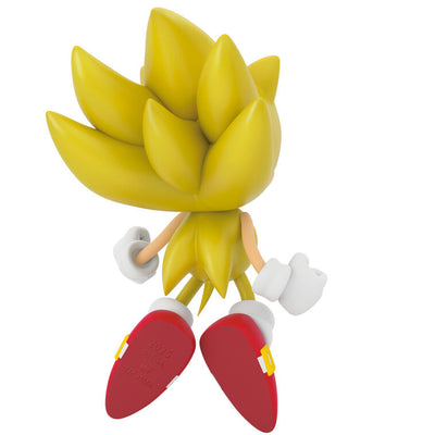 Super Sonic ornament, bright yellow Sonic the Hedgehog in Super State, Hallmark Keepsake, Christmas video game decoration, Chaos Emerald power.